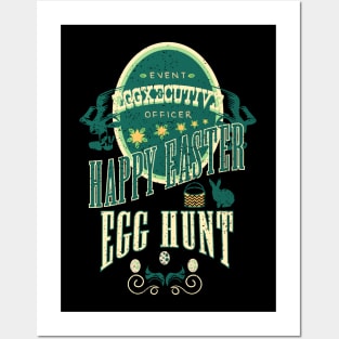 Happy Easter Egg Hunt Vintage EGGXECUTIVE RC05 Posters and Art